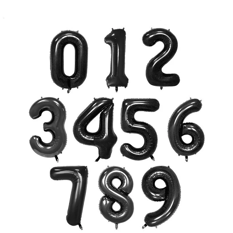 40 32 16 inch Black Number Foil Balloons Birthday Decorations Digit Helium Balloon Anniversary Figure balls Baby Shower Air ball
40 32 16 inch Black Number Foil Balloons Birthday Decorations Digit Helium Balloon Anniversary Figure balls Baby Shower Air ball