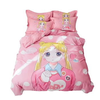 Cartoon Sailor Moon Bedding Set Twin Queen Size Cotton Duvet Cover Flat Sheet Kids Teen Boy and Girls Dormitory Bedroom Textile
Cartoon Sailor Moon Bedding Set Twin Queen Size Cotton Duvet Cover Flat Sheet Kids Teen Boy and Girls Dormitory Bedroom Textile