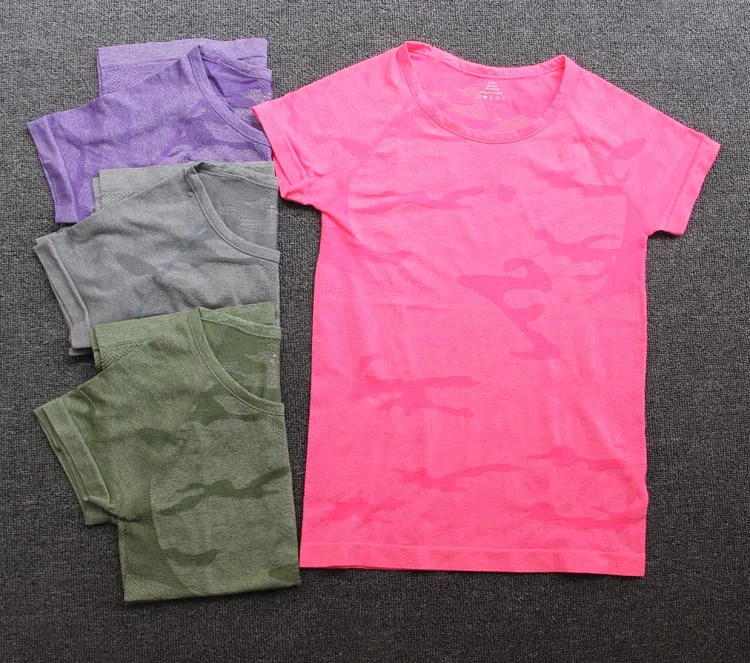 Women NEW sports T Shirt running fitness Breathable quick-drying short sleeves High elastic yoga lady workout clothes
Women NEW sports T Shirt running fitness Breathable quick-drying short sleeves High elastic yoga lady workout clothes