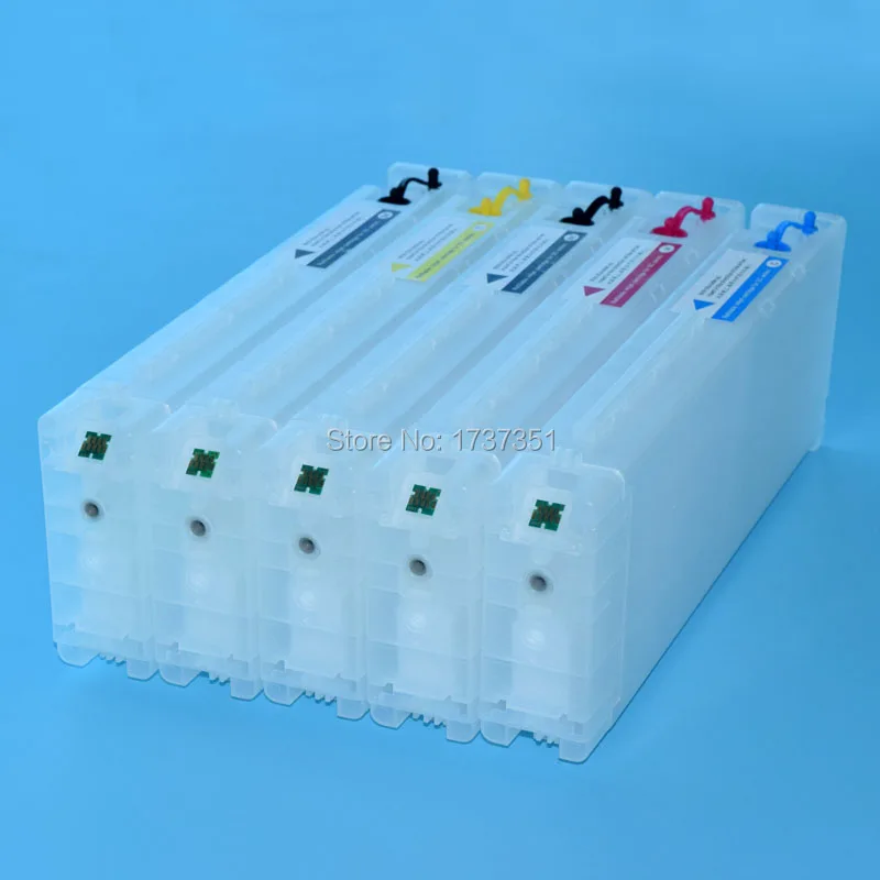 700ml 5 color refill ink cartridge with one time chip for Epson SureColor T3070 printer
700ml 5 color refill ink cartridge with one time chip for Epson SureColor T3070 printer