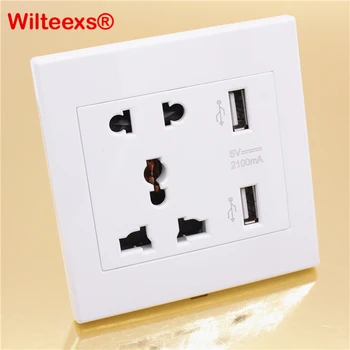 WILTEEXS 1pcs Dual 2 USB Ports Electric Wall Charger Dock Socket Power AC/DC Power Adapter Plug Outlet Panel Plate Wholesale
WILTEEXS 1pcs Dual 2 USB Ports Electric Wall Charger Dock Socket Power AC/DC Power Adapter Plug Outlet Panel Plate Wholesale