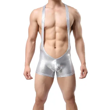 Sexy Mens Leotard Underwear Boxer Shorts Bodysuit Spandex Costume One-Piece Underpants With Gold And Sliver Two Color
Sexy Mens Leotard Underwear Boxer Shorts Bodysuit Spandex Costume One-Piece Underpants With Gold And Sliver Two Color