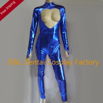 Free Shipping DHL Halloween Costumes Metallic Lycra Zentai Spandex Unisex Catsuit Sexy Blue Color Back Zipper
Free Shipping DHL Halloween Costumes Metallic Lycra Zentai Spandex Unisex Catsuit Sexy Blue Color Back Zipper