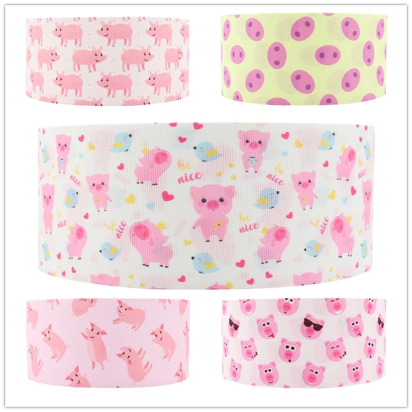 Q&N ribbon 22mm 38mm 75mm 10yards Cartoon Pig Printed Grosgrain Ribbons Wedding Hairbows Accessories DIY material
Q&N ribbon 22mm 38mm 75mm 10yards Cartoon Pig Printed Grosgrain Ribbons Wedding Hairbows Accessories DIY material