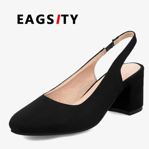 EAGSITY suede slingbacks sandals for women high heel shoes block heel round toe ankle strap party dress office career sandals
EAGSITY suede slingbacks sandals for women high heel shoes block heel round toe ankle strap party dress office career sandals