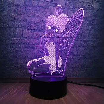 Tinker Bell 3D LED LAMP 7 Colors Change lights lava exhibition Child Bedside Table Decor Night Light Girls Christmas Gifts Toys
Tinker Bell 3D LED LAMP 7 Colors Change lights lava exhibition Child Bedside Table Decor Night Light Girls Christmas Gifts Toys