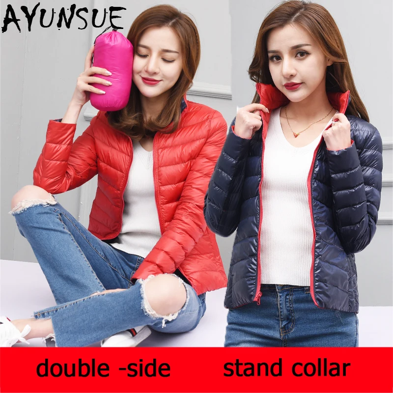 down jacket women for winter 2019 Casual Double Sided Ultra Light Down Jacket Female Long Sleeve Warm Short Coat Parka Outwear
down jacket women for winter 2019 Casual Double Sided Ultra Light Down Jacket Female Long Sleeve Warm Short Coat Parka Outwear