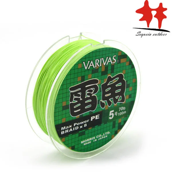 8 Stands line: VARIVAS brand Light Green 8 weaves Max Power PE braided fishing line made in Japan 20-110lb Good Quality
8 Stands line: VARIVAS brand Light Green 8 weaves Max Power PE braided fishing line made in Japan 20-110lb Good Quality