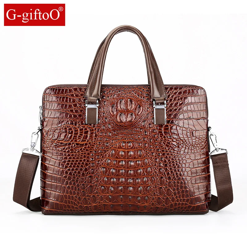 Real Cow Leather men's briefcase Luxury Crocodile pattern cowhide leather briefcase male shoulder bag commercial business bags
Real Cow Leather men's briefcase Luxury Crocodile pattern cowhide leather briefcase male shoulder bag commercial business bags