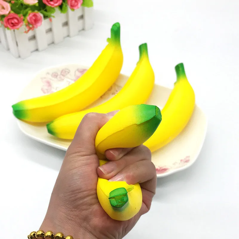 

Squishy Big Banana PU Slow Rebound Toy Simulation Fruit Banana Stress Relief Anti-Stress Practical Jokes Surprise Squshy Gift