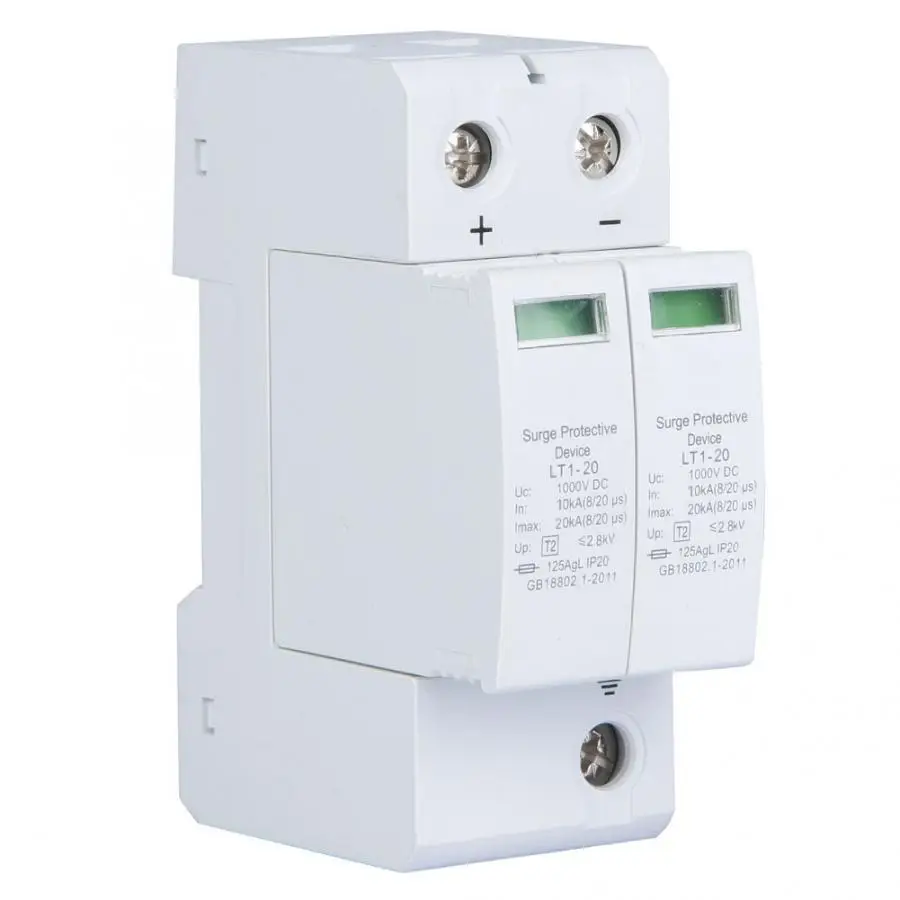 2Pcs Surge Protective Device DC Photovoltaic Lightning Protector Low-voltage Arrester PC Flame Retardant Shell 1M 1000V
2Pcs Surge Protective Device DC Photovoltaic Lightning Protector Low-voltage Arrester PC Flame Retardant Shell 1M 1000V