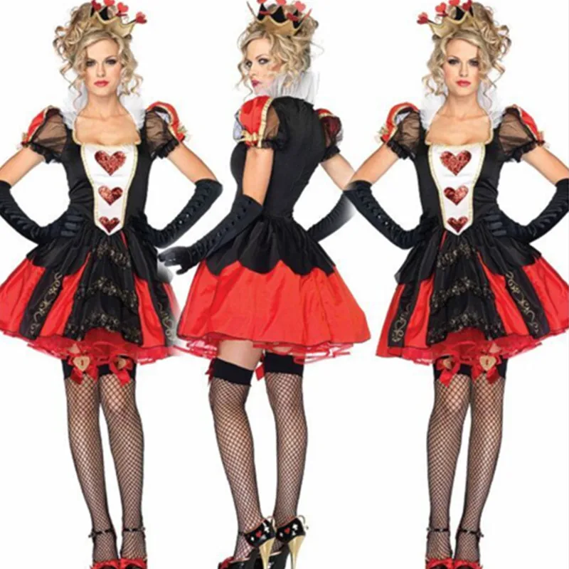 NEW high quality Sexy Queen of Hearts costume Halloween witch Adult Fancy cosplay Alice nightclub Club wear Party Women costumes
NEW high quality Sexy Queen of Hearts costume Halloween witch Adult Fancy cosplay Alice nightclub Club wear Party Women costumes