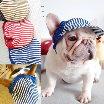 Stripe Sunny Dog Baseball Cap Small Medium Large Animal Pet French Bulldog Terrier Schnauzer Hat For Cat Puppy Hair Accessories
Stripe Sunny Dog Baseball Cap Small Medium Large Animal Pet French Bulldog Terrier Schnauzer Hat For Cat Puppy Hair Accessories