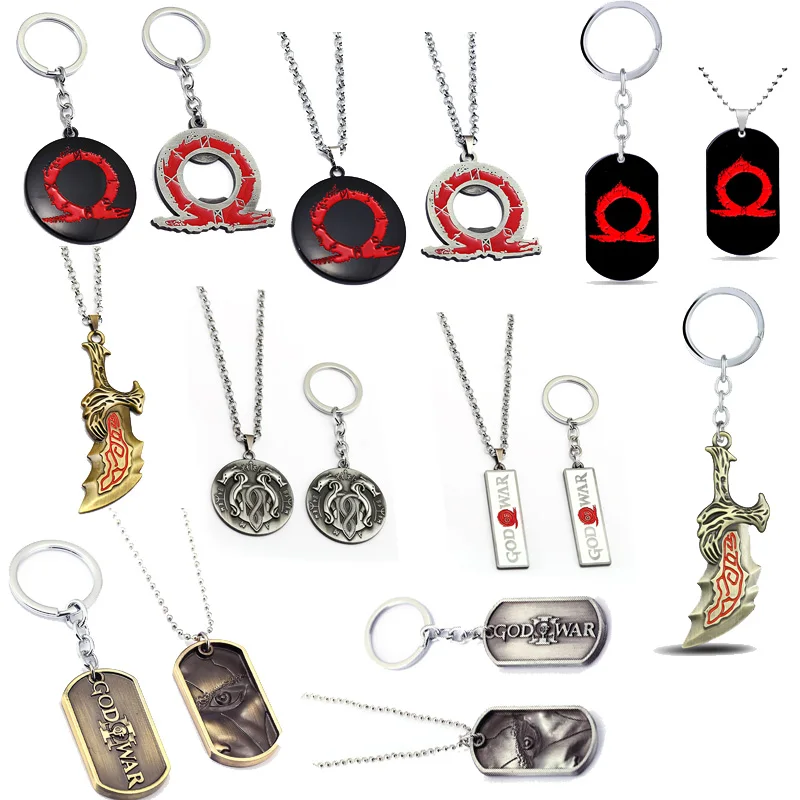 GOW Toy God of War Logos Keychain Necklace Bottle Opennr Toys Pnedants Kratos Weapon Blades Model Doll Pendant
GOW Toy God of War Logos Keychain Necklace Bottle Opennr Toys Pnedants Kratos Weapon Blades Model Doll Pendant