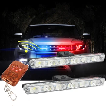 

2 LED police light fso led Strobe lights flasher stroboscopes Lamp led light police flash light Warning Emergency police light