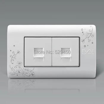Free Shipping, Kempinski Luxury Double Computer Socket, Wall Dual Internet Outlet, Ivory White,118mm*72mm, AC 110~250V
Free Shipping, Kempinski Luxury Double Computer Socket, Wall Dual Internet Outlet, Ivory White,118mm*72mm, AC 110~250V