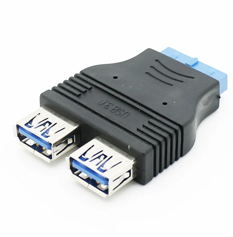 Адаптер с 2 портами USB 3,0 USB «Мама» на материнскую плату с 20-контактным разъемом
Адаптер с 2 портами USB 3,0 USB «Мама» на материнскую плату с 20-контактным разъемом