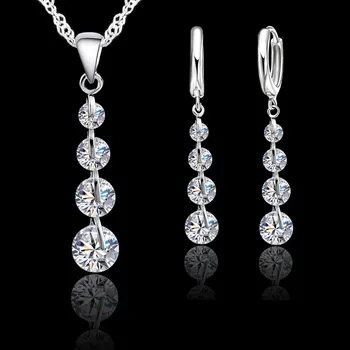 Necklace Earrings Sets For Women 925 Sterling Silver AAA Cubic Zircon Bridal Wedding Jewelry Set For Women Bijoux
Necklace Earrings Sets For Women 925 Sterling Silver AAA Cubic Zircon Bridal Wedding Jewelry Set For Women Bijoux