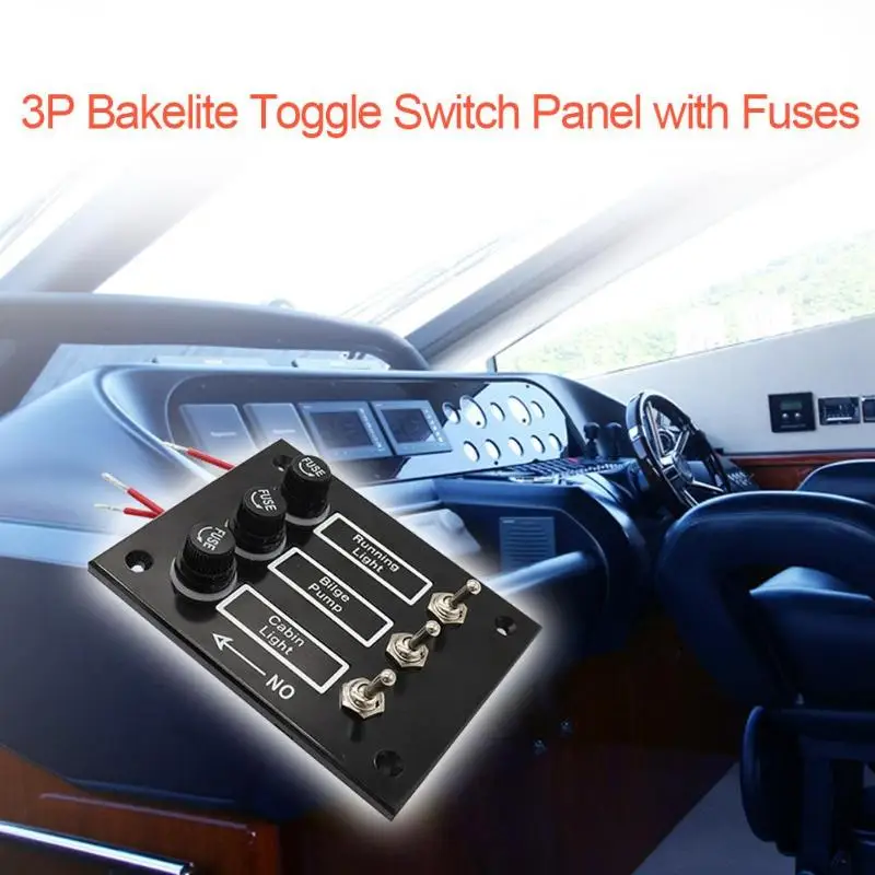 3 Gang Toggle Switch Panel with 5A Fuses for 12V/24V Marine Boat Caravan RV Auto Boat Marine Cigarette Lighter Switch Panel New
3 Gang Toggle Switch Panel with 5A Fuses for 12V/24V Marine Boat Caravan RV Auto Boat Marine Cigarette Lighter Switch Panel New