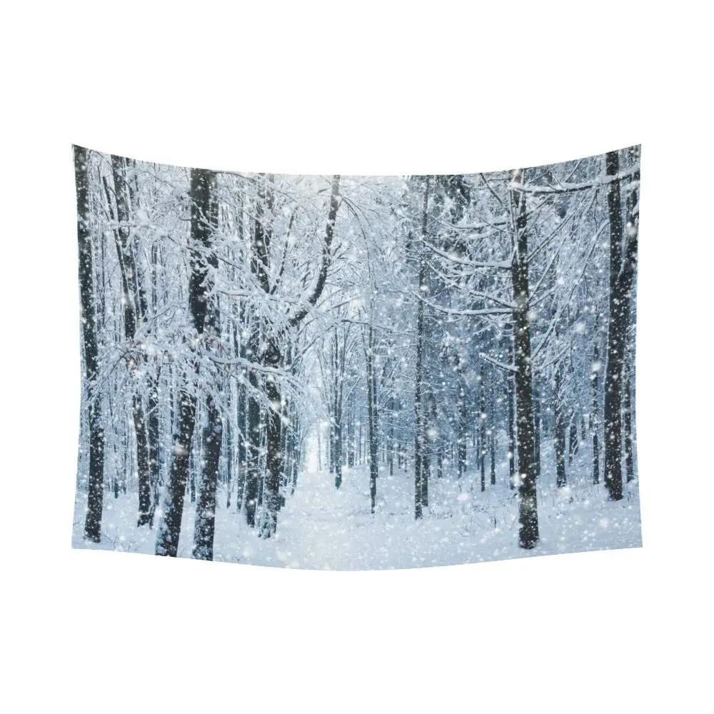 Winter Landscape Wall Art Home Decor, Snowy Trees Forest Scenery Black White Tapestry Wall Hanging Art
Winter Landscape Wall Art Home Decor, Snowy Trees Forest Scenery Black White Tapestry Wall Hanging Art