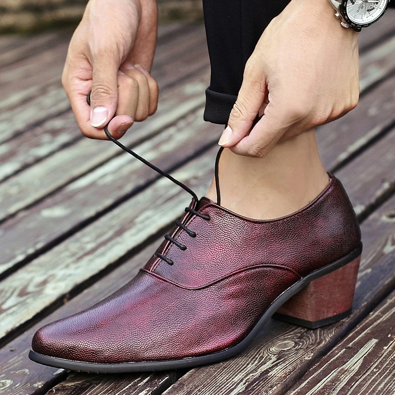 mixed colors blue men patent leather shoes italian height increasing wedding evening male footwear man unique dress oxford shoes (87)