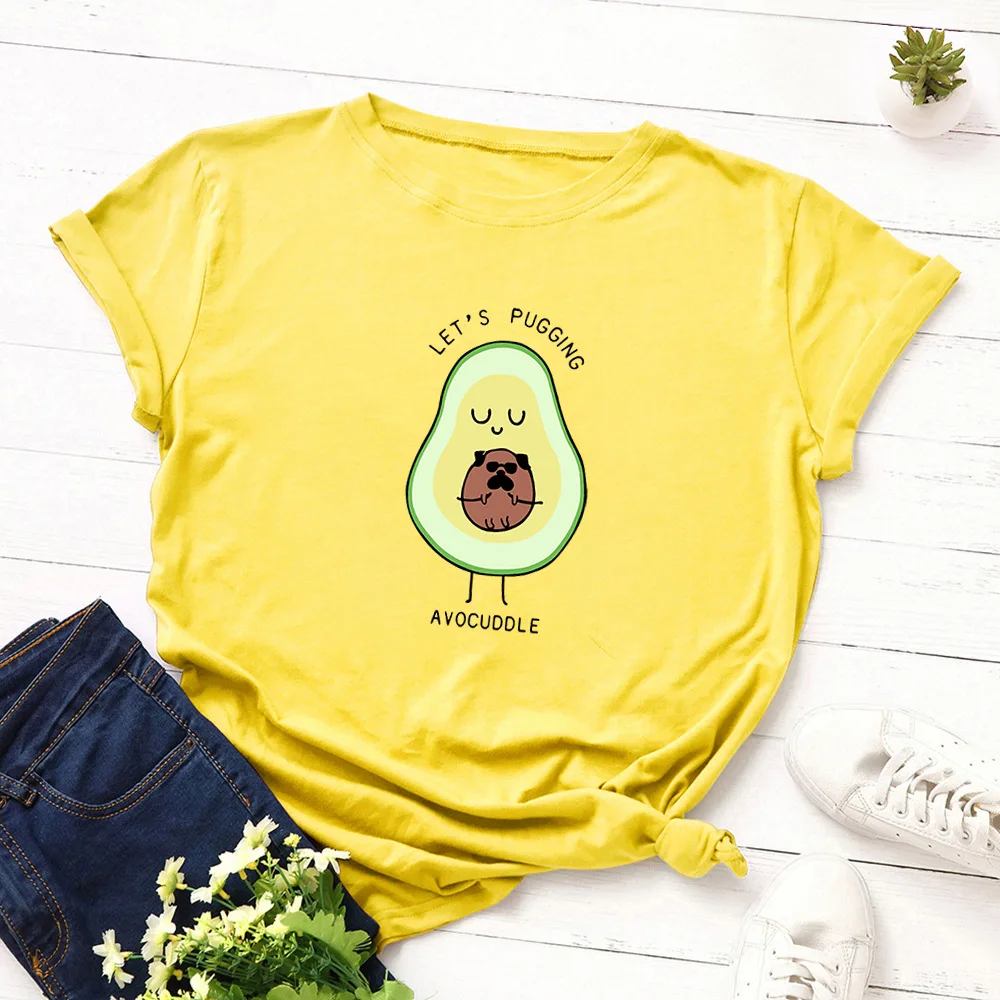 Avocado Letter T-shirt Women T Shirts Harajuku Cartoon Pattern Printed Tee Shirts Casual tshirt Short Sleeve Tops Plus Size 5XL
Avocado Letter T-shirt Women T Shirts Harajuku Cartoon Pattern Printed Tee Shirts Casual tshirt Short Sleeve Tops Plus Size 5XL