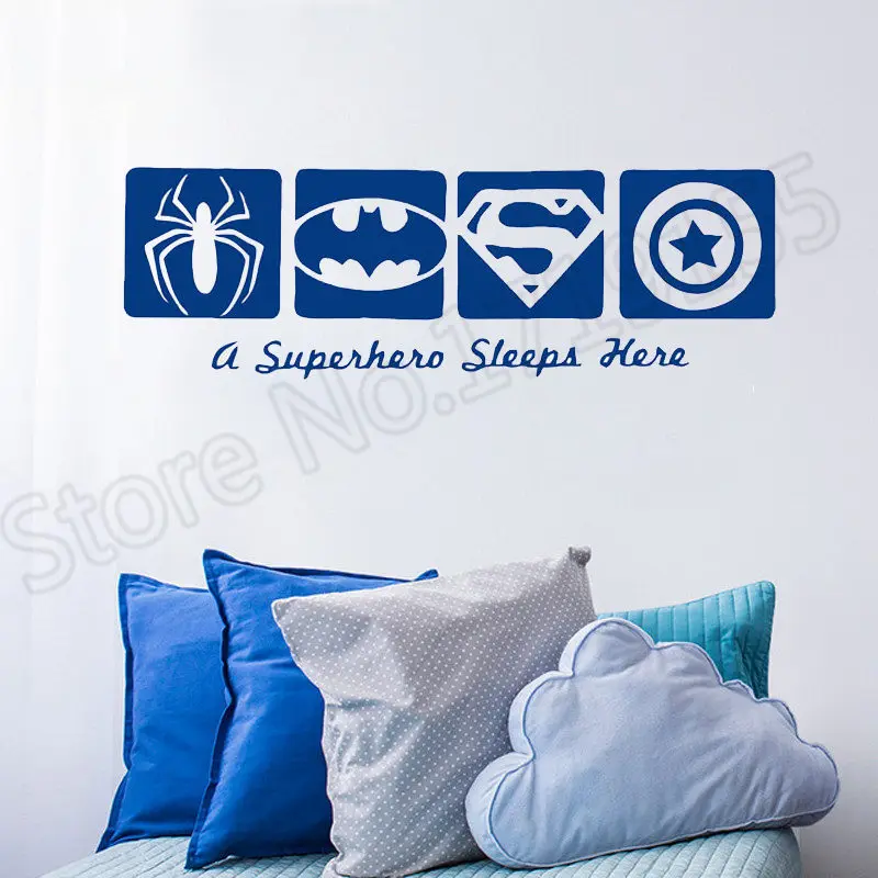YOYOYU Wall Decal Wall Sticker of Spiderman Batman Captain America Super Hero vinyl art wall boys room DIY decoration ZW88
YOYOYU Wall Decal Wall Sticker of Spiderman Batman Captain America Super Hero vinyl art wall boys room DIY decoration ZW88