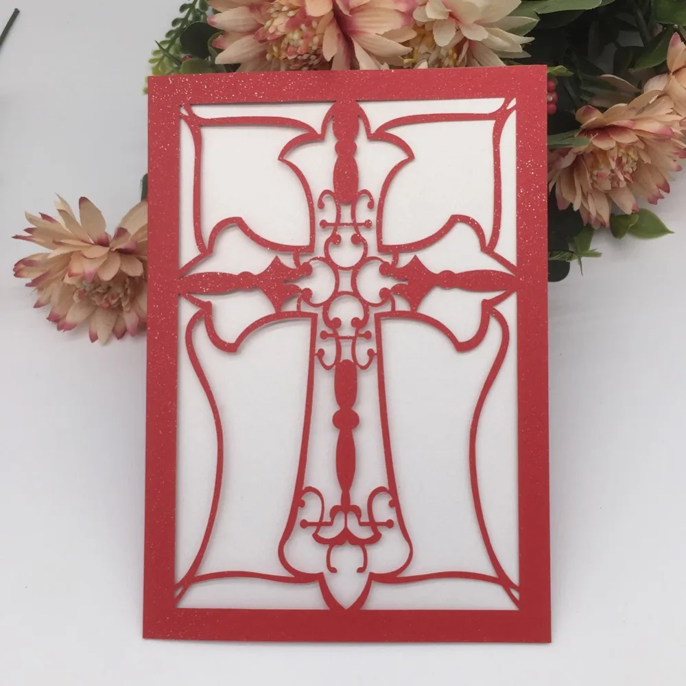 50Pcs/Lot New Arrival Wedding Invitations Laser Cut Cross Pattern Invitations Card For Christening & Baptism Party Supplies
50Pcs/Lot New Arrival Wedding Invitations Laser Cut Cross Pattern Invitations Card For Christening & Baptism Party Supplies
