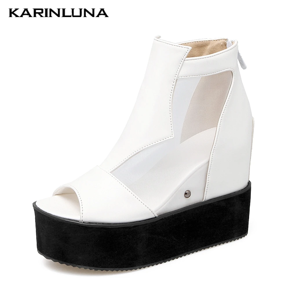 New Peep Toe Ankle Boots Woman Leisure High Heels Summer Boots Woman Large Size 32-43 Air Mesh Women Shoes
New Peep Toe Ankle Boots Woman Leisure High Heels Summer Boots Woman Large Size 32-43 Air Mesh Women Shoes