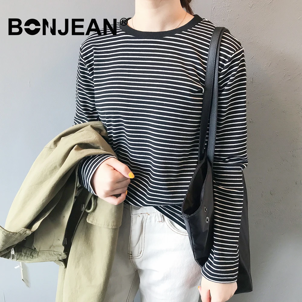 Harajuku Shirt Striped Shirt Oversized Tshirt Women Long Sleeve Spring Autumn Korean Style White Black Top Mujer Streetwear Z269
Harajuku Shirt Striped Shirt Oversized Tshirt Women Long Sleeve Spring Autumn Korean Style White Black Top Mujer Streetwear Z269