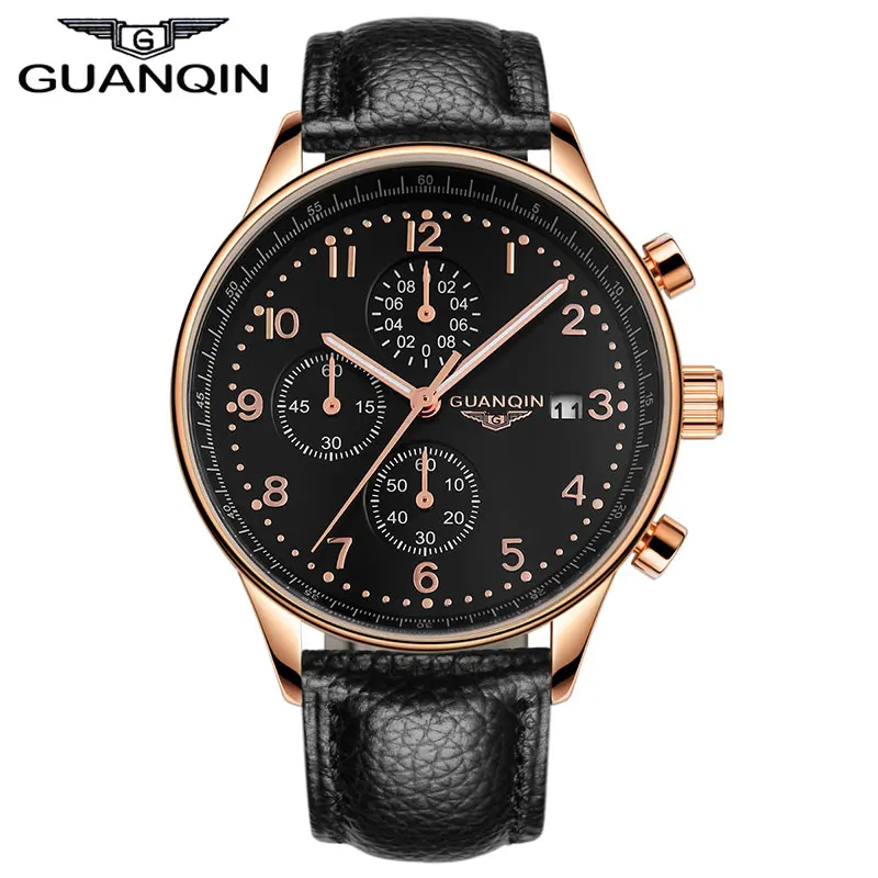 GUANQIN New Fashion Luminous Leather Strap Multifunction Watches Men Quartz Watch Waterproof Wristwatches Male Table Relojes
GUANQIN New Fashion Luminous Leather Strap Multifunction Watches Men Quartz Watch Waterproof Wristwatches Male Table Relojes
