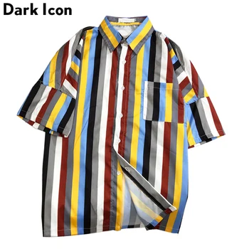 Dark Icon Colorful Striped Shirts Men Turn-down Collar Retro Shirts Men Hip Hop Shirt Man
Dark Icon Colorful Striped Shirts Men Turn-down Collar Retro Shirts Men Hip Hop Shirt Man