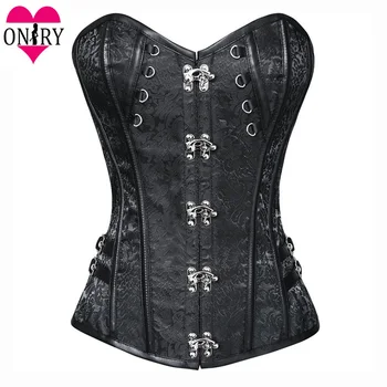 Black Vintage Gothic Clothing Steampunk Corset Overbust Steel Boned Corsets Plus Size Burlesque Costumes Sexy Korsett For Women
Black Vintage Gothic Clothing Steampunk Corset Overbust Steel Boned Corsets Plus Size Burlesque Costumes Sexy Korsett For Women