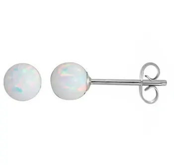 925 Sterling Silver Thick pin 4mm white fire opal ball stud girl women ladies ball stud opal earring
925 Sterling Silver Thick pin 4mm white fire opal ball stud girl women ladies ball stud opal earring