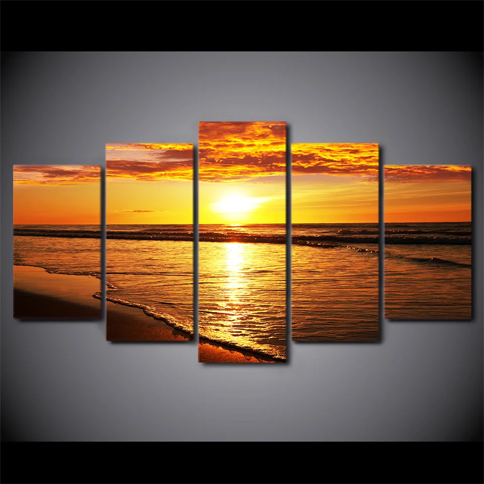 5 Piece HD Printed Golden Sunset Beach Sea Framed Wall Picture Art Poster Painting On Canvas For Living Room Lienzos Decorativos
5 Piece HD Printed Golden Sunset Beach Sea Framed Wall Picture Art Poster Painting On Canvas For Living Room Lienzos Decorativos