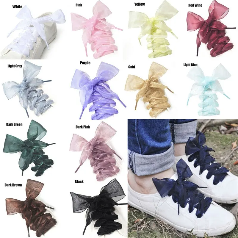 1Pair 104CM Fashion Flat Silk Ribbon Shoelaces Shoe Laces Sneaker Sport Shoes Lace Supplies
1Pair 104CM Fashion Flat Silk Ribbon Shoelaces Shoe Laces Sneaker Sport Shoes Lace Supplies