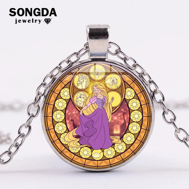 SONGDA Tangled Necklace Fairy Tale Kids Jewelry Long Hair Princess Rapunzel Art Photo Glass Gem Pendant Choker Reward Baby Girls
SONGDA Tangled Necklace Fairy Tale Kids Jewelry Long Hair Princess Rapunzel Art Photo Glass Gem Pendant Choker Reward Baby Girls