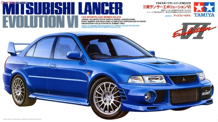 Plastic Model Building Kits 1/24 Lancer EvolutionVI Assembly Car Tamiya 24213 Car Model
Plastic Model Building Kits 1/24 Lancer EvolutionVI Assembly Car Tamiya 24213 Car Model