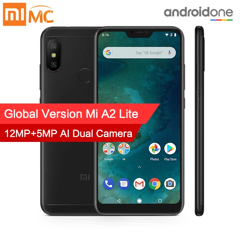 Global Version Xiaomi Mi A2 Lite 3GB 32GB Mobile Phone Snapdragon 625 Octa Core 5.84" Full Screen 12MP+5MP Dual Camera 4000mAh
Global Version Xiaomi Mi A2 Lite 3GB 32GB Mobile Phone Snapdragon 625 Octa Core 5.84" Full Screen 12MP+5MP Dual Camera 4000mAh