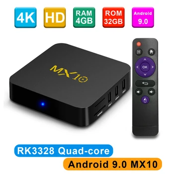 

MX10 Android 9.0 TV Box Smart 4GB 32GB 64GB 17.3 4K Media Player RK3328 Quad Core 2.4G WiFi 100M LAN H.265 HDR10 Set-top Box
