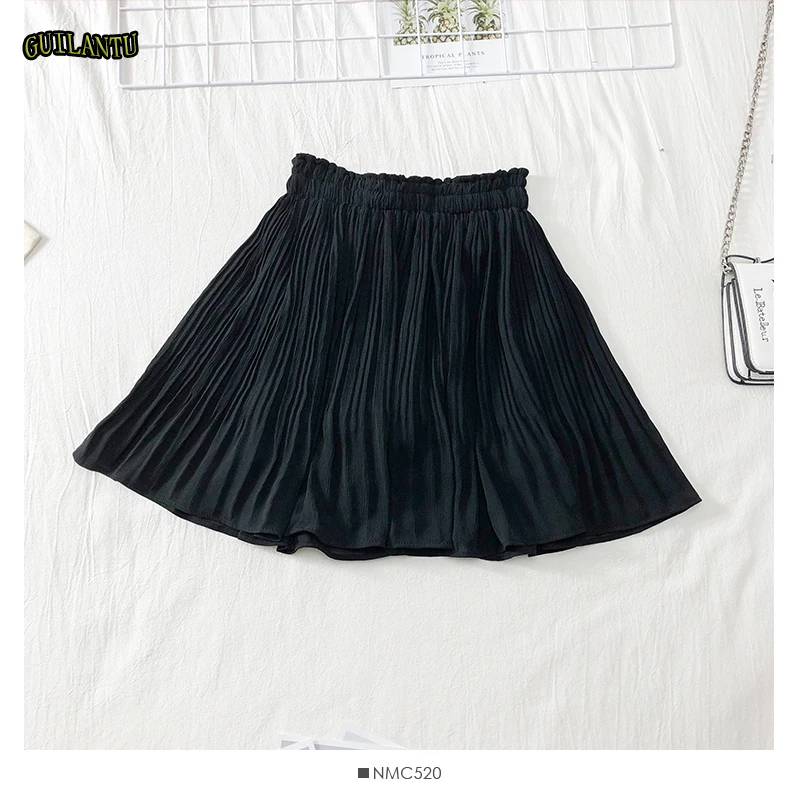 Fashion Sexy Pleated Mini Female Short Elastic High Waist Micro Wrap Retro Ruffles Skirt Women Summer Streetwear Black White 
Fashion Sexy Pleated Mini Female Short Elastic High Waist Micro Wrap Retro Ruffles Skirt Women Summer Streetwear Black White