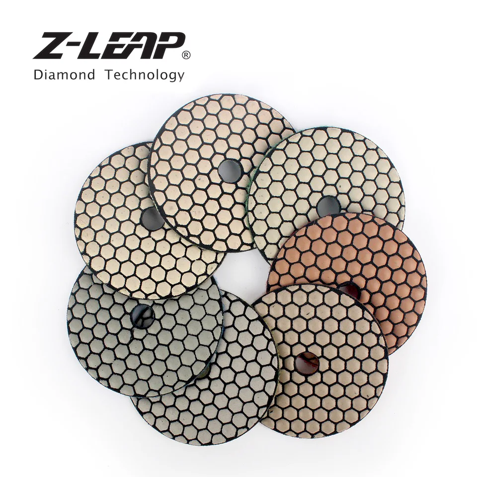 Z-LEAP Dry Polishing Pads 4" 7pcs/Set Diamond Flexible Sanding Disk Honeycomb Shaped Premium Polish Wheel Granite Marble
Z-LEAP Dry Polishing Pads 4" 7pcs/Set Diamond Flexible Sanding Disk Honeycomb Shaped Premium Polish Wheel Granite Marble