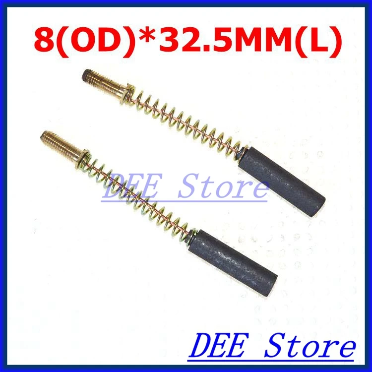 2pcs 8mm(OD)*32.5mm(L) Round Cylindrical Motor Carbon Brushes Power Tool Hand Drill Hammer Saw Grinder Electric Motor
2pcs 8mm(OD)*32.5mm(L) Round Cylindrical Motor Carbon Brushes Power Tool Hand Drill Hammer Saw Grinder Electric Motor