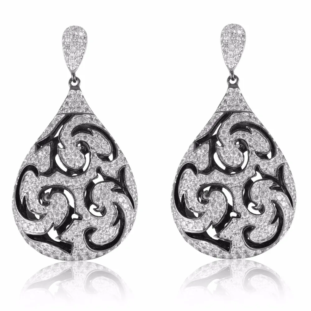 GrayBirds Vintage Flower Water Drop Earrings White and Black Two Tone Plated AAA CZ Luxury Jewelry Lead And Nickel Free MLE063
GrayBirds Vintage Flower Water Drop Earrings White and Black Two Tone Plated AAA CZ Luxury Jewelry Lead And Nickel Free MLE063
