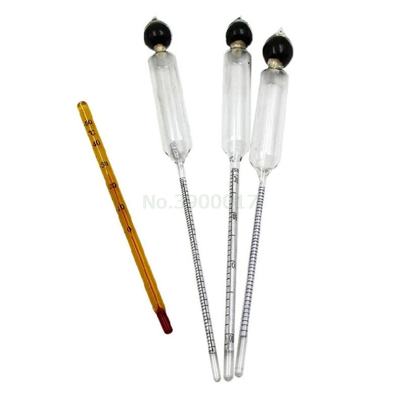 Three-Package Wine Meter Measuring Range 0-100 Degrees Three Sets Of Alcohol Gravity Concentration Meter Experimental Gadget
Three-Package Wine Meter Measuring Range 0-100 Degrees Three Sets Of Alcohol Gravity Concentration Meter Experimental Gadget