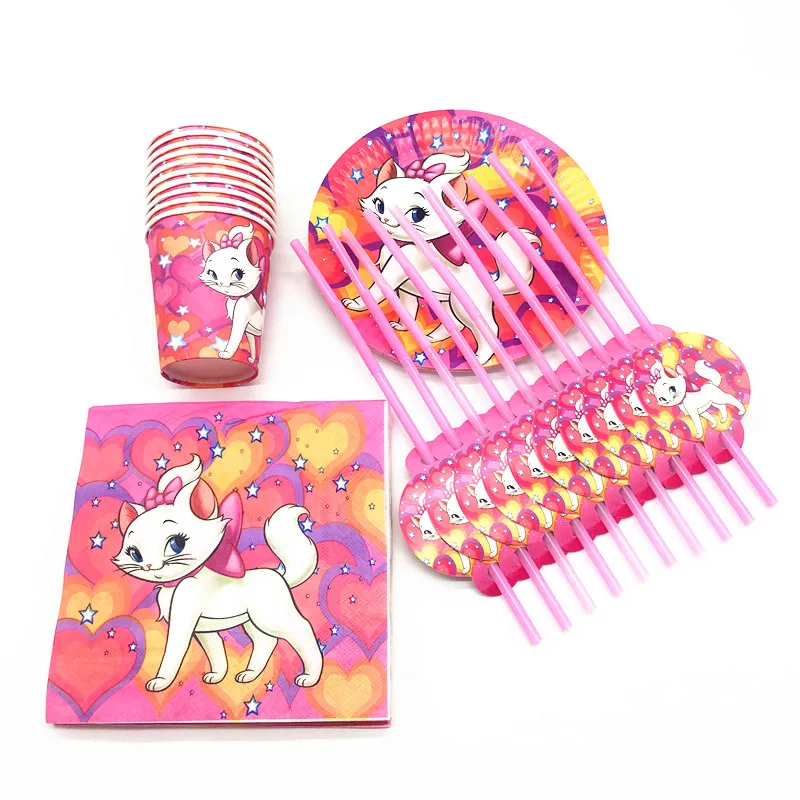 50pcs Marie Cat theme disposable tableware set Marie Cat paper plates cups napkins straws baby shower birthday party supplies
50pcs Marie Cat theme disposable tableware set Marie Cat paper plates cups napkins straws baby shower birthday party supplies