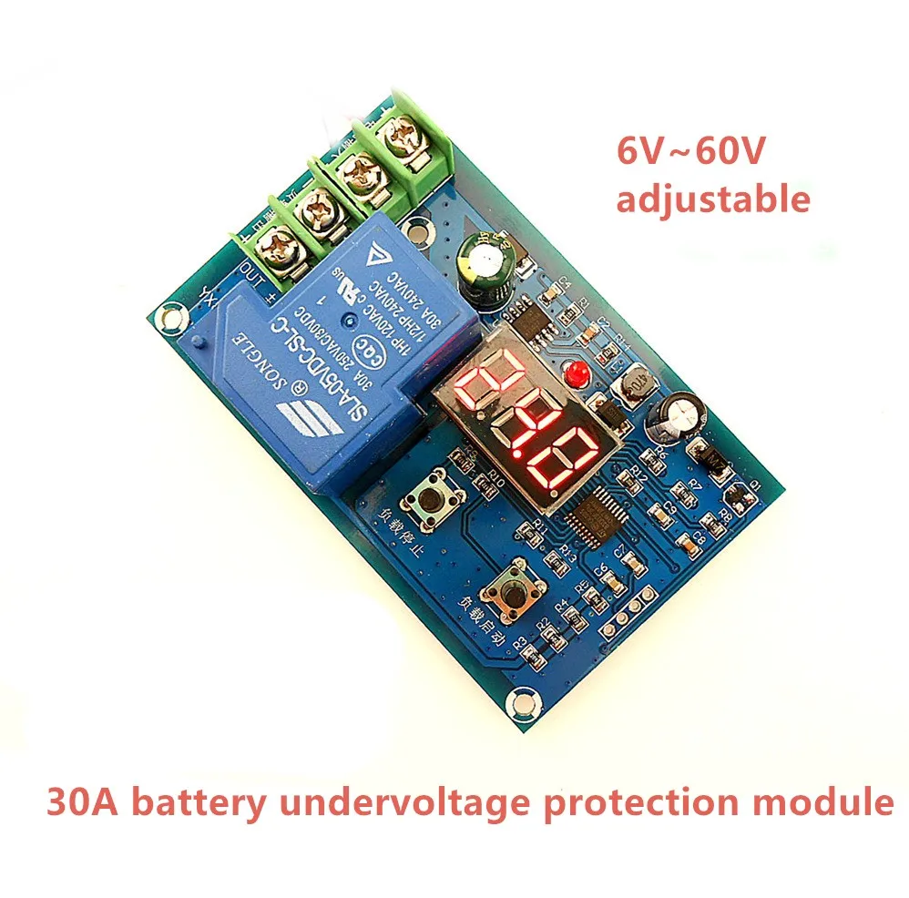 30A Battery Undervoltage protection board lithium battery Excessive protection Modules Battery load control Self recovery DIY
30A Battery Undervoltage protection board lithium battery Excessive protection Modules Battery load control Self recovery DIY
