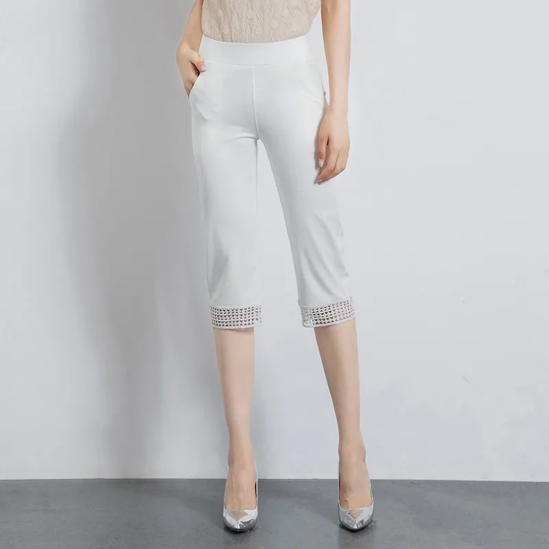 2019 Summer New Fahison Capris Casual Hollow Out Calf-length Pants Female Plus Size White Black Women High Waist Pants
2019 Summer New Fahison Capris Casual Hollow Out Calf-length Pants Female Plus Size White Black Women High Waist Pants