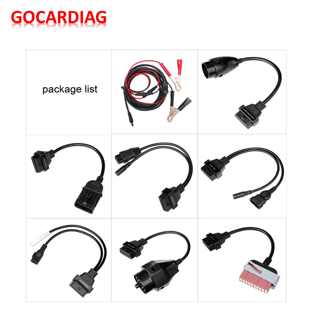 Car Cables 8 in 1 Full Kit OBD Converter Adapters for TCS Diagnostic Tool Working with Old Vehicles
Car Cables 8 in 1 Full Kit OBD Converter Adapters for TCS Diagnostic Tool Working with Old Vehicles