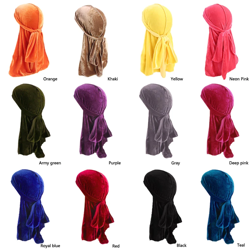 Unisex Fashion Men Women Breathable Bandana Turban Pirate Hat Long Tail Hair Accessories Velvet Durag do doo du rag Headwear
Unisex Fashion Men Women Breathable Bandana Turban Pirate Hat Long Tail Hair Accessories Velvet Durag do doo du rag Headwear